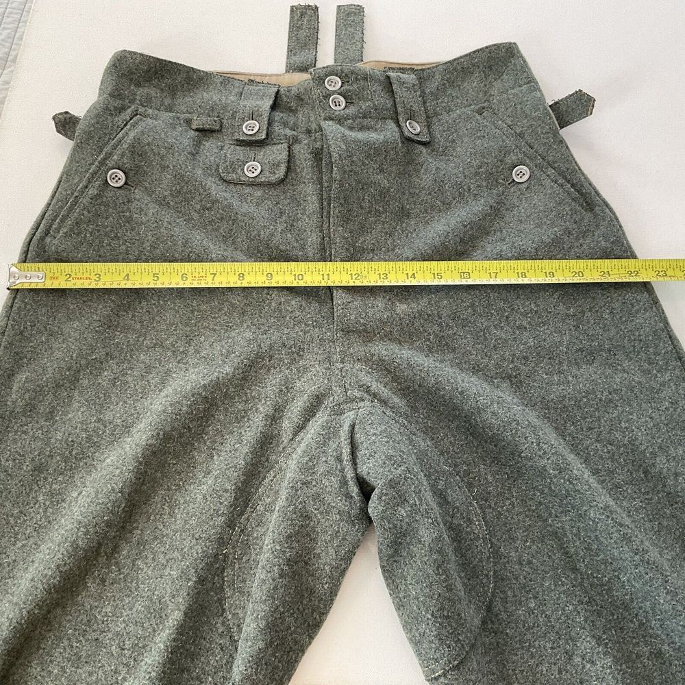 WWII German M43 Field Wool Trousers Pants Men’s 34” Waist WW2 - Picture 12 of 13